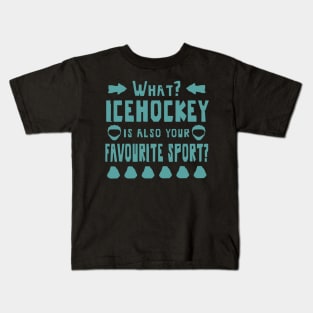 Ice Hockey Body Check Hockey Stick Kids T-Shirt